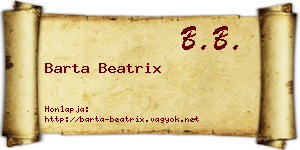 Barta Beatrix névjegykártya