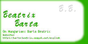 beatrix barta business card